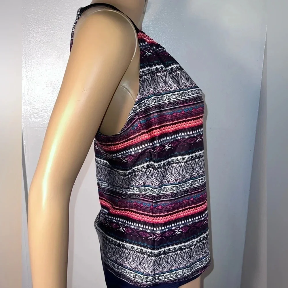 Kona Sol, Sm, racer back tankini top, in a bohemian print, padded cup lining‎